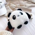 Furry Panda Crossbody Bag White - One Size