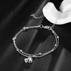 Fashion Simple Skull Anklet Silver - One Size