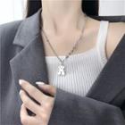 Bear Pendant Alloy Necklace Necklace - Silver - One Size