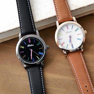 Contrast-color Strap Watch