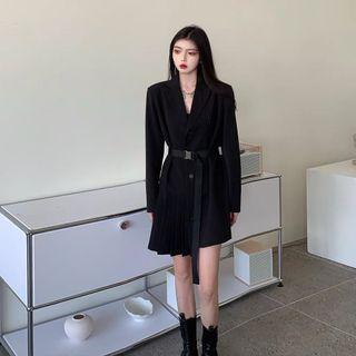 Set: Blazer Dress + Buckled Belt
