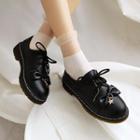 Platform Bow Accent Lace-up Shoes