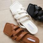 Square-toe Strappy Block-heel Sandals