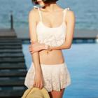 Set: Lace Tankini Top + Swim Skirt