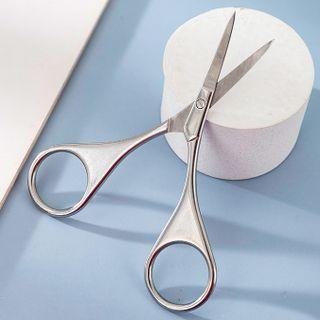 Stainless Steel Nose Hair Scissors 1 Pc - Silver - One Size