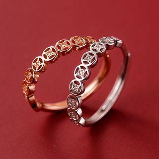 Rhinestone Coin Ring