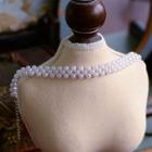 Wedding Faux Pearl Necklace White Necklace - One Size