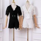 Set: Lace Top + Lace Shorts