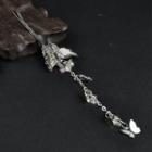 Retro Alloy Butterfly Hair Clip F02 - 1 Pc - Silver - One Size