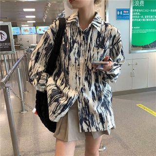 Long-sleeve Tie Dye Shirt Shirt - One Size