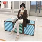 Open-front Chunky-knit Cardigan With Sash