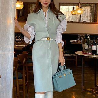 Shirt / Collared Sleeveless Jacket