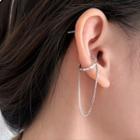925 Sterling Silver Chain Earring 1 Pc - Earring - Silver - One Size