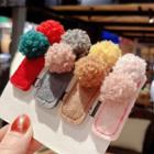 Faux Shearling Bobble Hair Clip