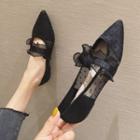 Ruffle Pointed Flats