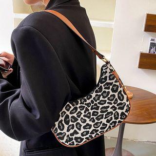 Faux Leather Leopard Hand Bag