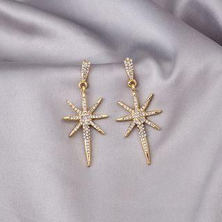 Rhinestone Star Dangle Earring E3190 - As Shown In Figure - One Size