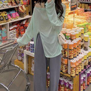 Long-sleeve T-shirt / Tube Top / Midi Skirt / Set