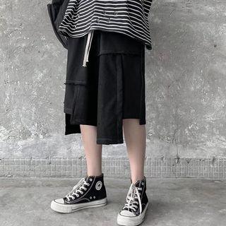 Asymmetrical Drawstring Shorts