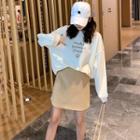 Lettering Pullover / A-line Mini Skirt