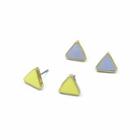 Colored Triangle Ear Studs