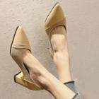 Pointy-toe Panel Pumps