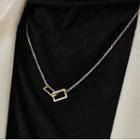 Geometric Rhinestone Alloy Necklace Necklace - One Size