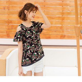 Cold Shoulder Floral Top