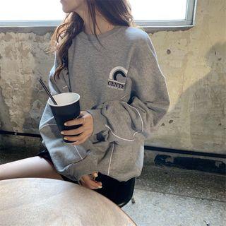 Logo Contrast Trim Pullover