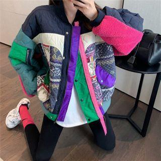 Print Loose-fit Baseball Jacket