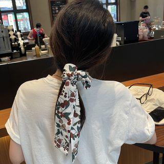 Cherry Print Hair Tie White & Green & Red - One Size