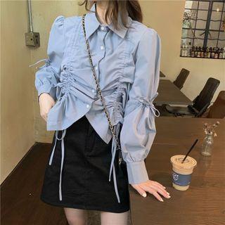 Drawstring Fitted Shirt