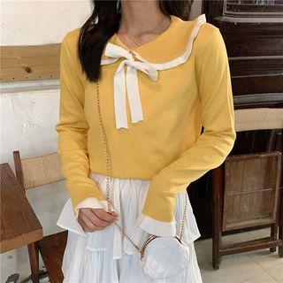 Bow Tie Doll Collar Sweater