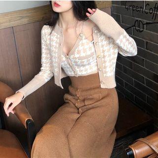 Knit Camisole Top / Cardigan / Midi Skirt