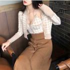 Knit Camisole Top / Cardigan / Midi Skirt