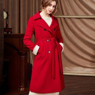 Double-breasted Coat Red - L