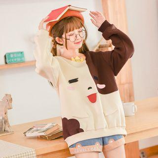 Long-sleeve Printed Sweatshirt Off-white - Xs