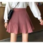 Accordion Pleated A-line Mini Skirt
