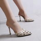 High-heel Perforated Slippers