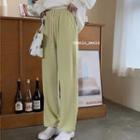 Loose-fit Elastic-waist Wide-leg Pants