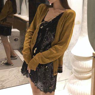Sleeveless Sequin Mini Dress As Shown In Figure - One Size