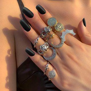 Set Of 11: Ring Set Of 11 - Gold & Silver - One Size