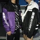 Chinese Character Zip Windbreaker