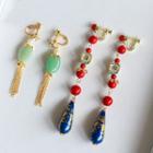 Beaded Clip-on Dangle Earrings