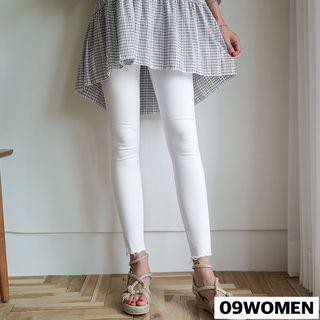 Waist-band Skinny Pants For Curvy Women