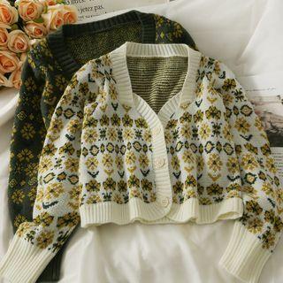 Slim-fit Printed Cardigan