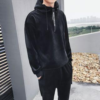 Set: Fleece-lined Half-zip Hoodie + Sweatpants