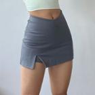 Slit Mini Pencil Sports Skirt