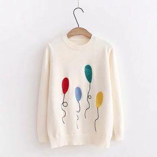 Balloon Embroidered Sweater