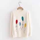 Balloon Embroidered Sweater